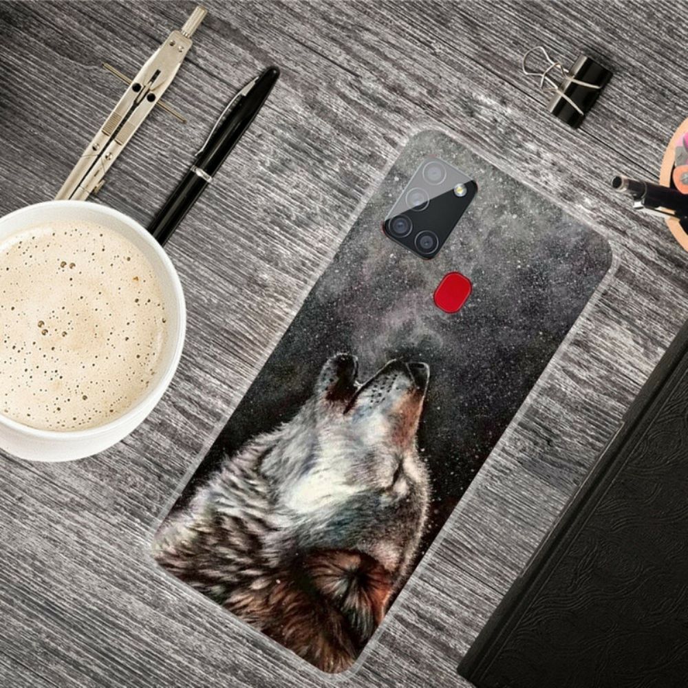 Handyhülle Für Samsung Galaxy A21s Großer Wolf