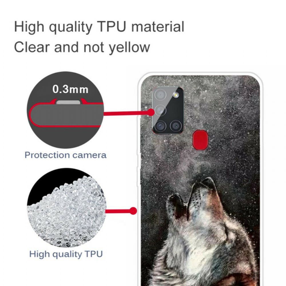 Handyhülle Für Samsung Galaxy A21s Großer Wolf