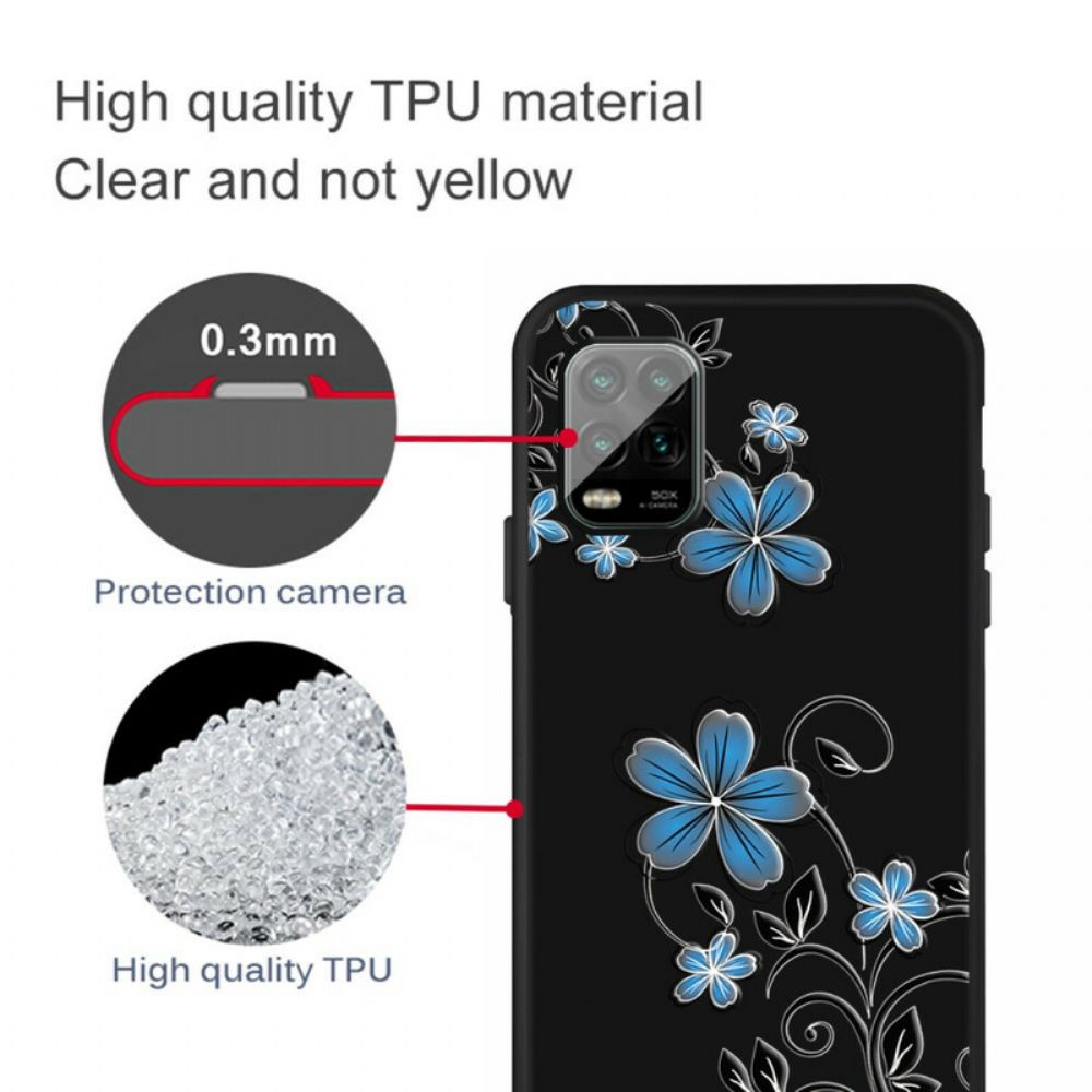 Hülle Für Xiaomi Mi 10 Lite Blaue Blumen