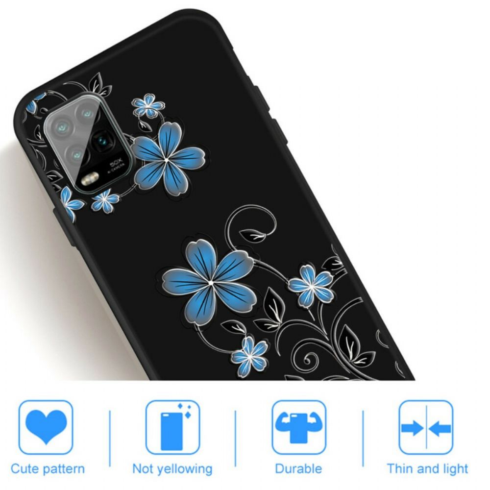Hülle Für Xiaomi Mi 10 Lite Blaue Blumen