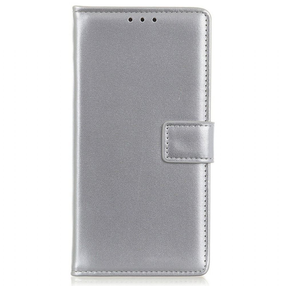 Flip Case Für iPhone 14 Plus Einfacher Ledereffekt