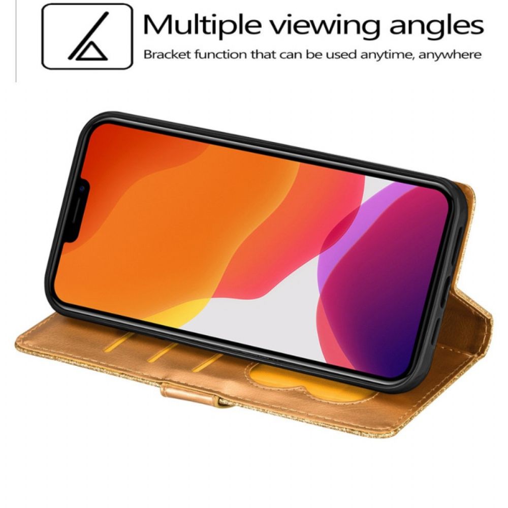 Flip Case Für iPhone 14 Plus Geldbörse Mit Pailletten