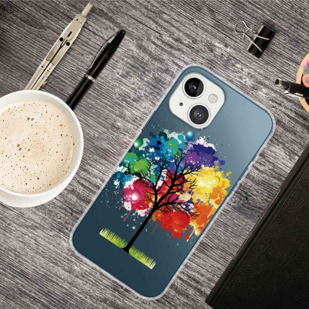 Handyhülle Für iPhone 14 Plus Transparenter Aquarellbaum