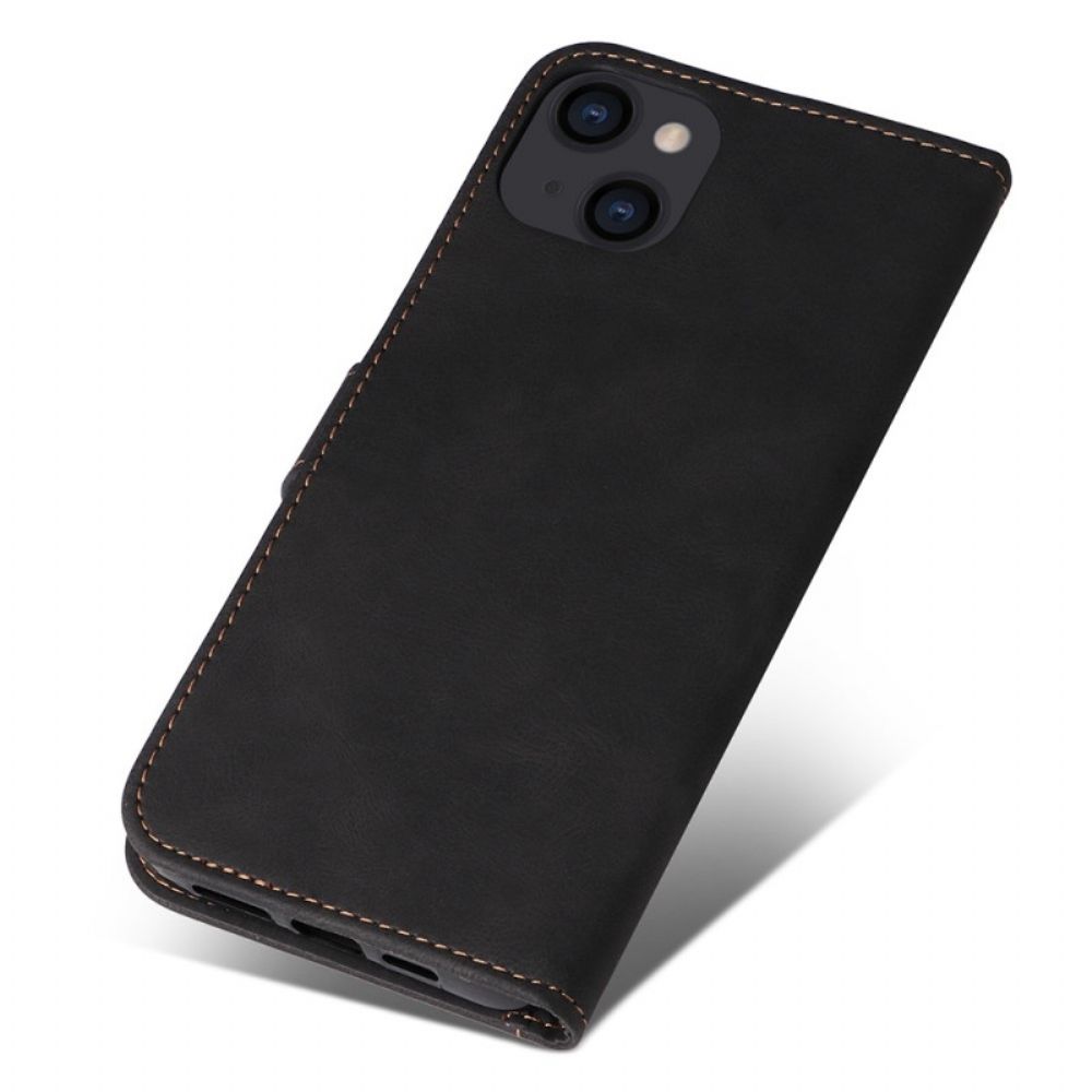 Lederhüllen Für iPhone 14 Plus Trikolore Mit Riemen