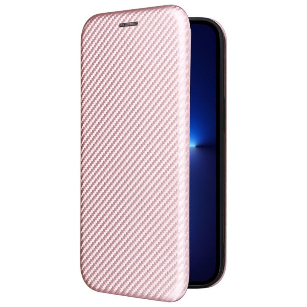 Schutzhülle Für iPhone 14 Plus Flip Case Kohlefaser