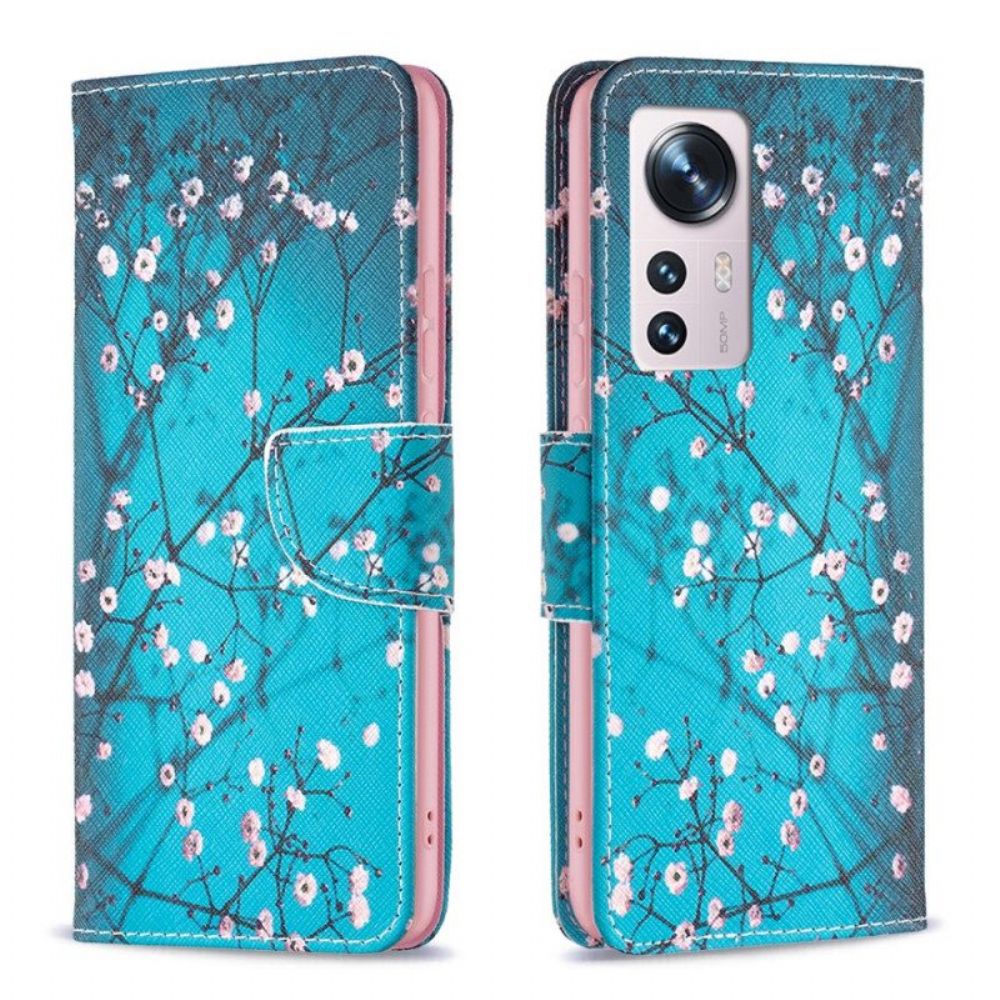 Flip Case Für Xiaomi 12 / 12X Blühender Baum
