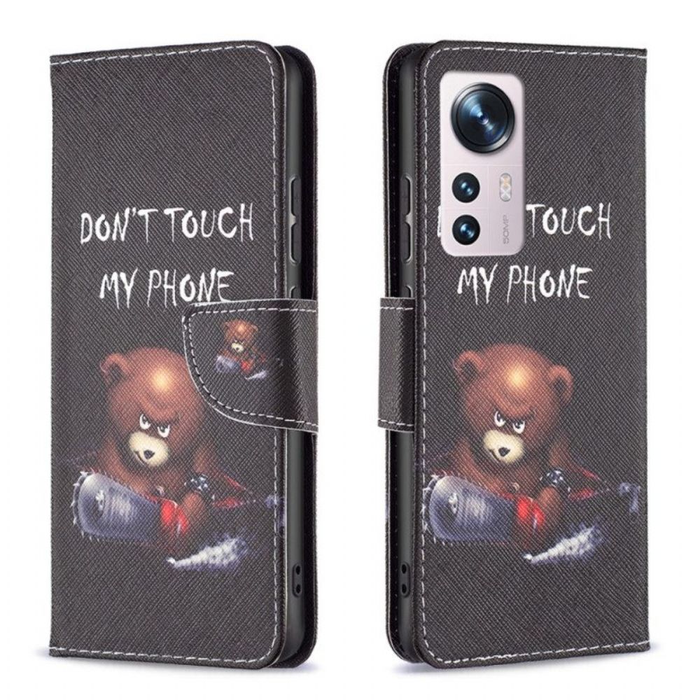 Flip Case Für Xiaomi 12 / 12X Gefährlicher Bär