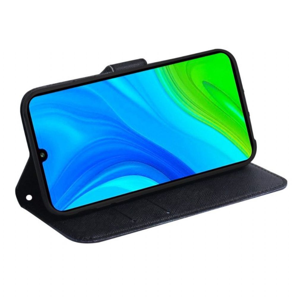 Lederhüllen Für Xiaomi 12 / 12X Mit Kordel Tanga Mit Grafischer Katze