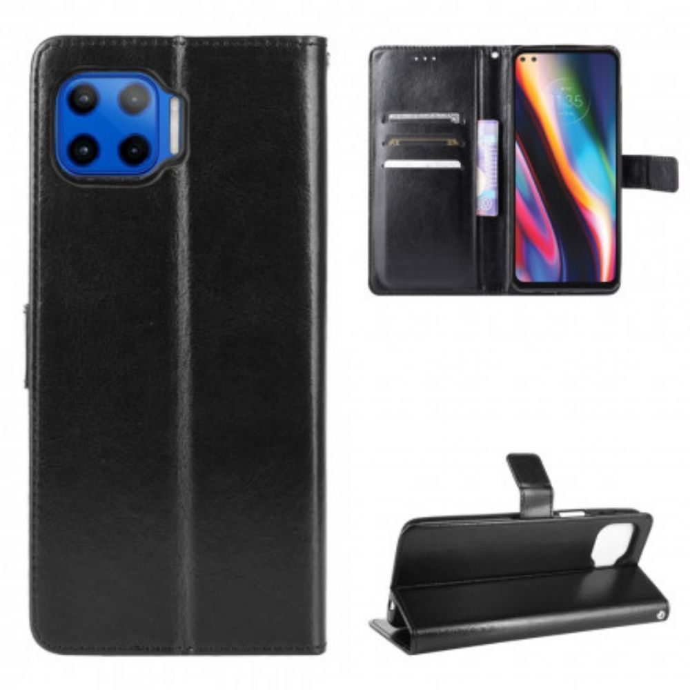 Flip Case Für Moto G 5G Plus Auffälliges Kunstleder