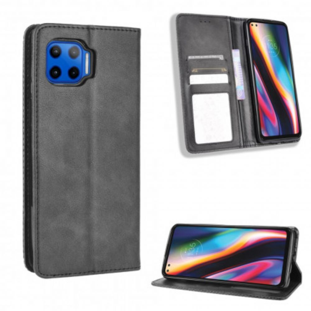 Schutzhülle Für Moto G 5G Plus Flip Case Gestylter Vintage-leder-effekt