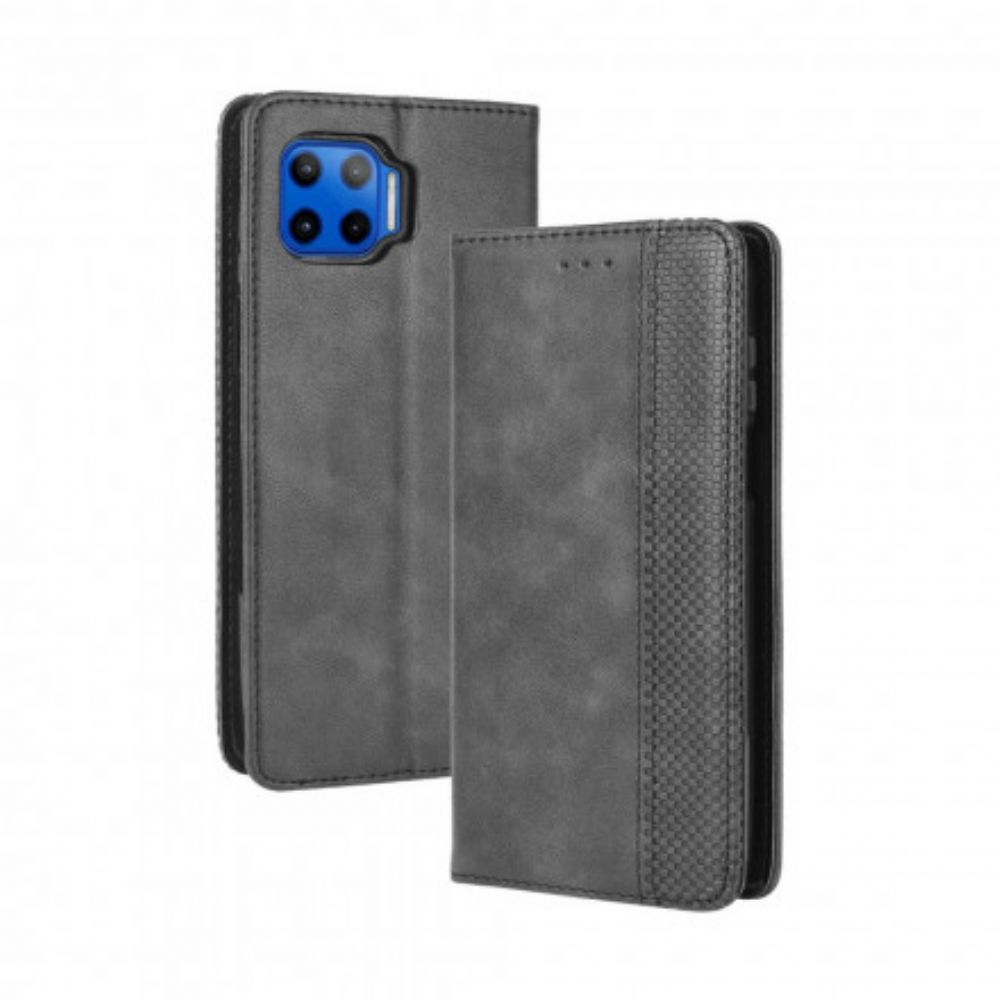Schutzhülle Für Moto G 5G Plus Flip Case Gestylter Vintage-leder-effekt