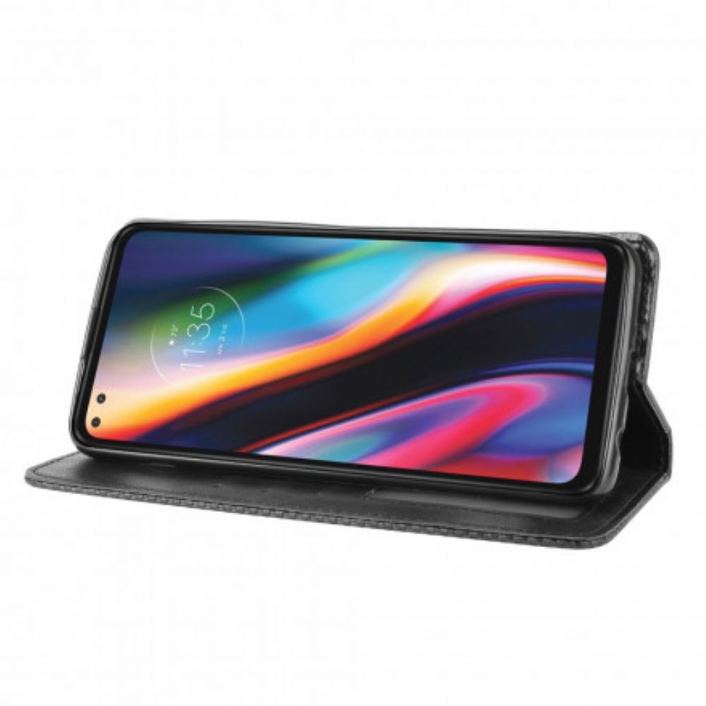 Schutzhülle Für Moto G 5G Plus Flip Case Gestylter Vintage-leder-effekt