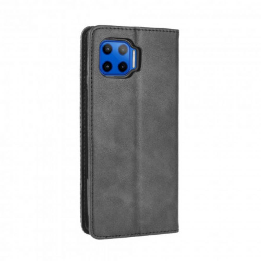 Schutzhülle Für Moto G 5G Plus Flip Case Gestylter Vintage-leder-effekt