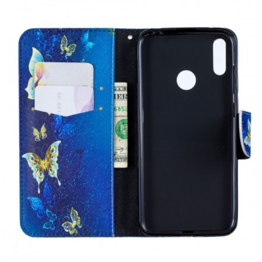 Flip Case Für Huawei Y7 2024 Schmetterlinge In Der Nacht