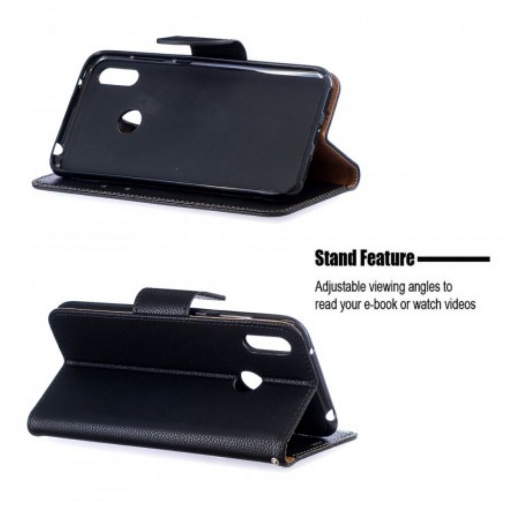 Lederhüllen Für Huawei Y7 2024 Flip Case Litschi-klappe Schräg