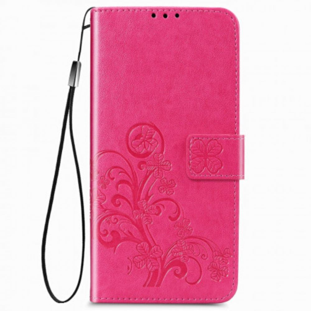 Flip Case Für Samsung Galaxy Z Fold 3 5G Blumendesign Mit Lanyard