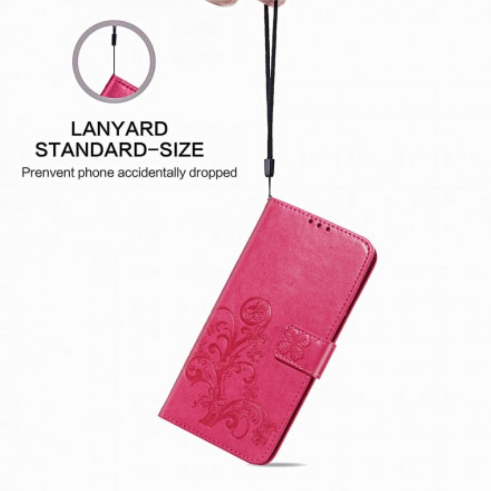 Flip Case Für Samsung Galaxy Z Fold 3 5G Blumendesign Mit Lanyard