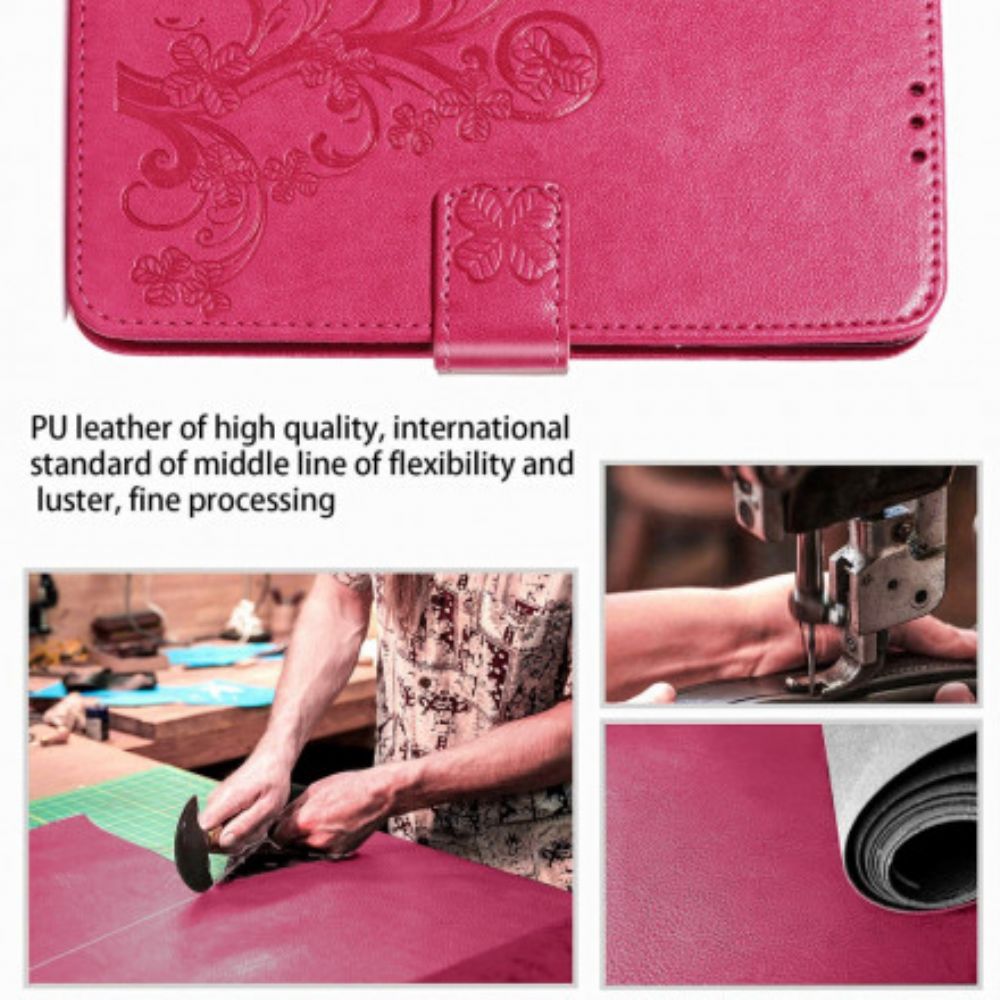 Flip Case Für Samsung Galaxy Z Fold 3 5G Blumendesign Mit Lanyard