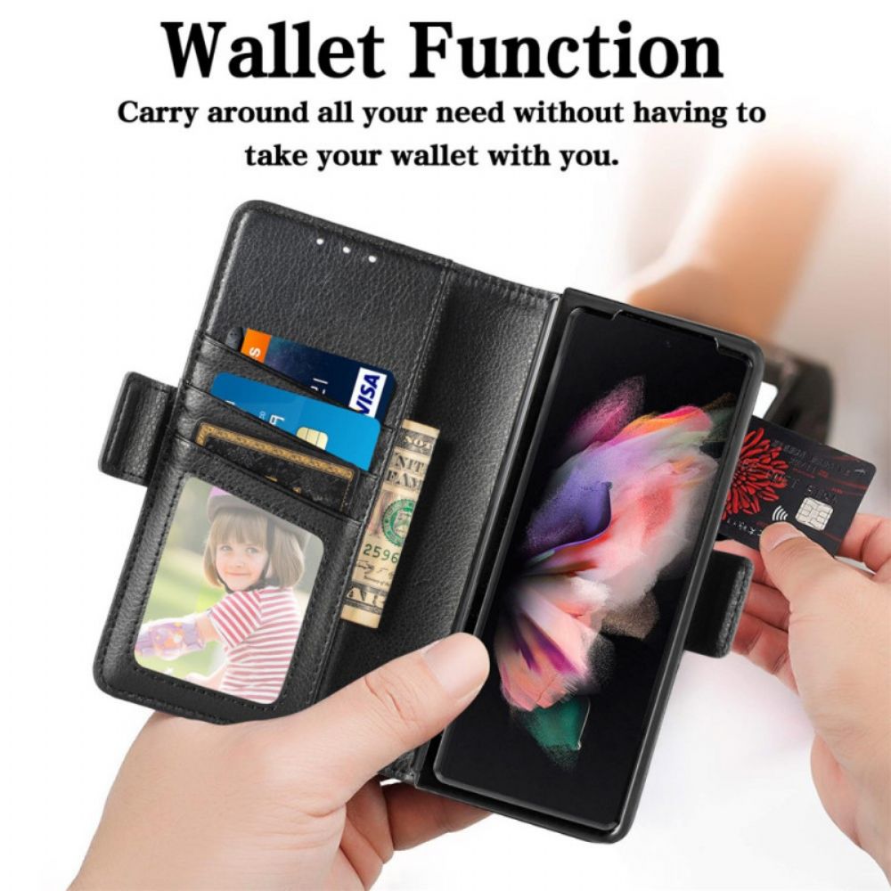 Flip Case Für Samsung Galaxy Z Fold 3 5G Caseneo-ledereffekt