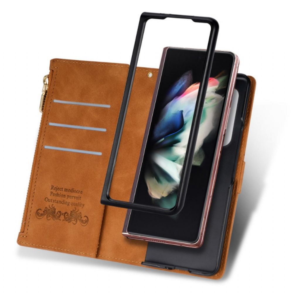 Flip Case Für Samsung Galaxy Z Fold 3 5G Mit Geldbörse