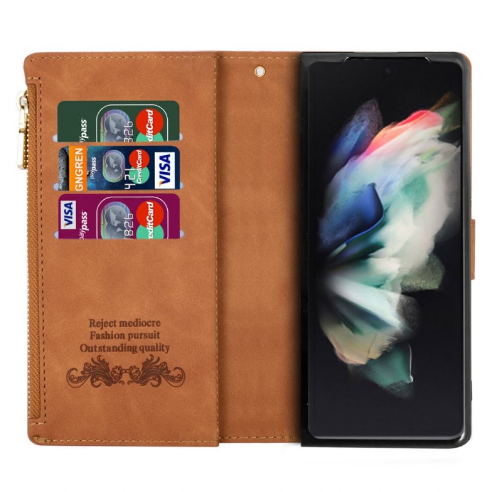 Flip Case Für Samsung Galaxy Z Fold 3 5G Mit Geldbörse