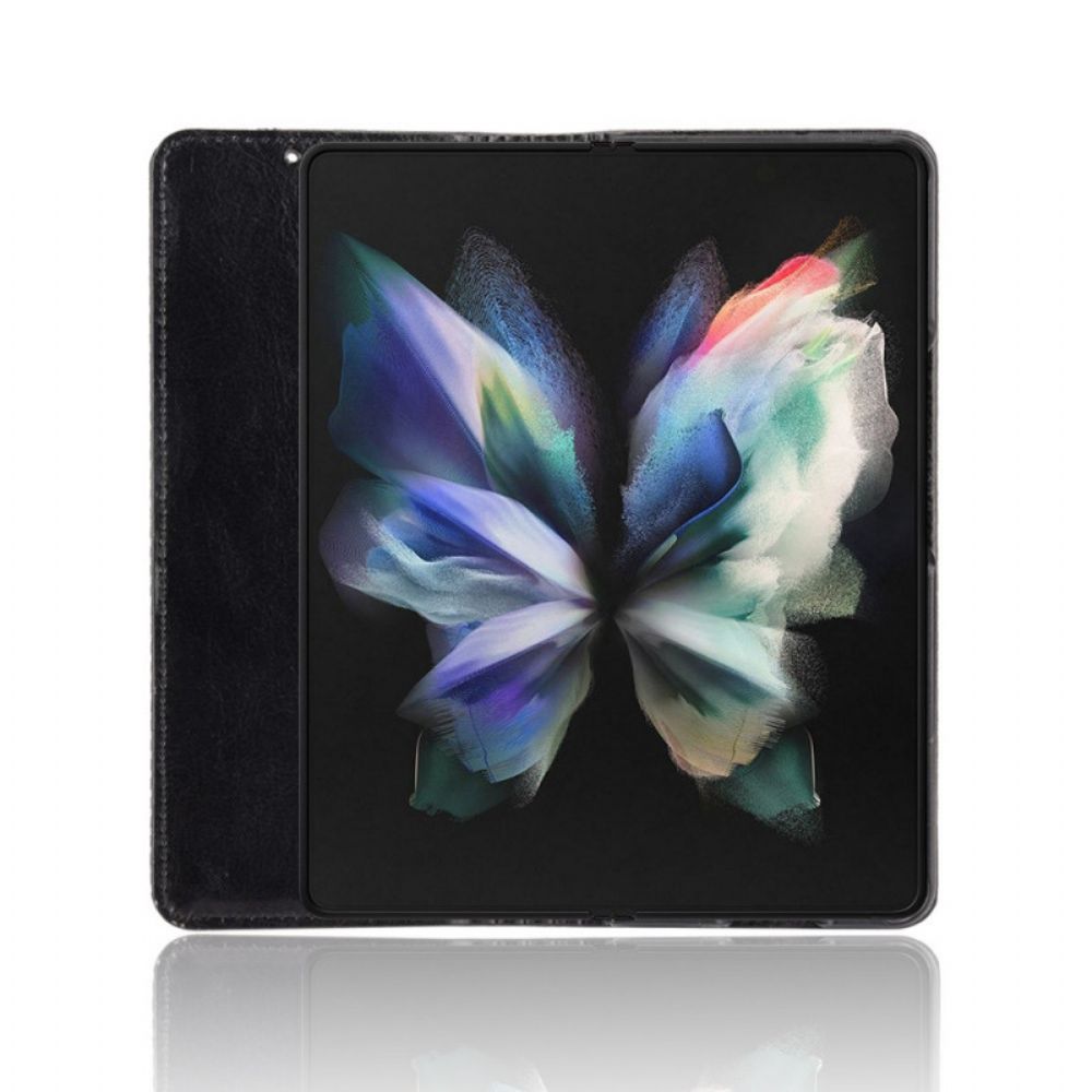 Flip Case Für Samsung Galaxy Z Fold 3 5G Stifthalter In Lederoptik