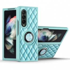 Handyhülle Für Samsung Galaxy Z Fold 3 5G Gepolstert Mit Ring-support