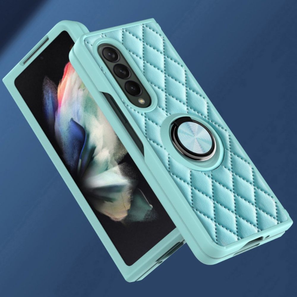 Handyhülle Für Samsung Galaxy Z Fold 3 5G Gepolstert Mit Ring-support