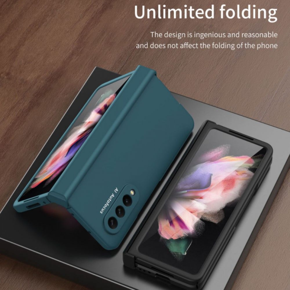 Handyhülle Für Samsung Galaxy Z Fold 3 5G Mit Displayschutzfolie