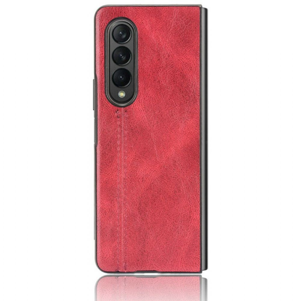 Handyhülle Für Samsung Galaxy Z Fold 3 5G Nähte Lederoptik