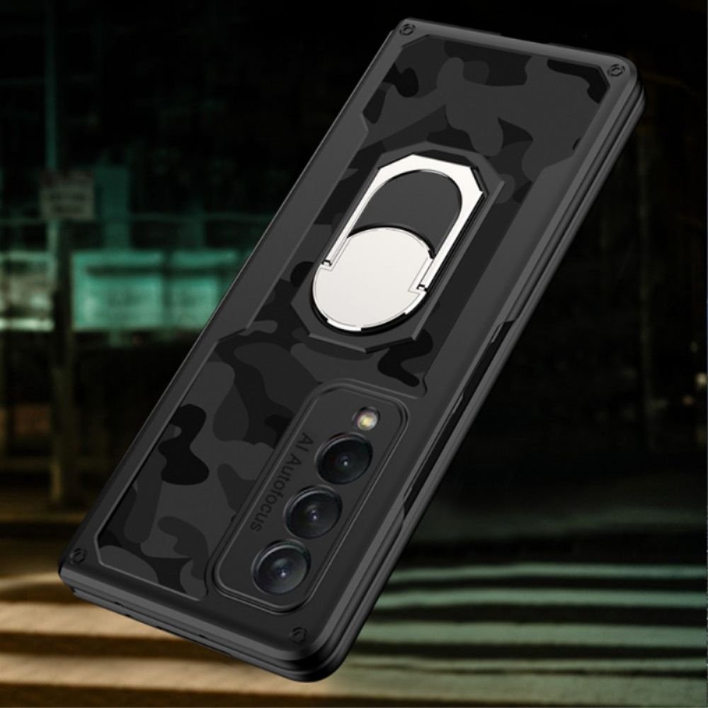 Hülle Für Samsung Galaxy Z Fold 3 5G Kohlefaser-ring-stütze Gkk