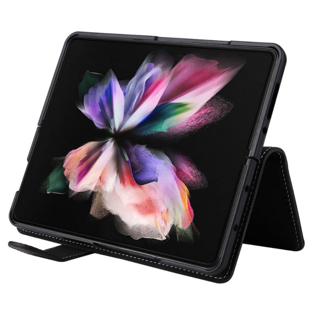 Hülle Lederhüllen Für Samsung Galaxy Z Fold 3 5G Vintage Abnehmbar