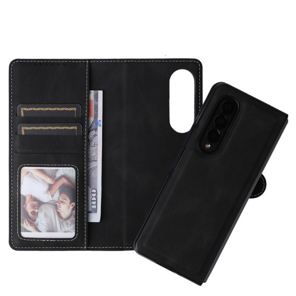 Hülle Lederhüllen Für Samsung Galaxy Z Fold 3 5G Vintage Abnehmbar