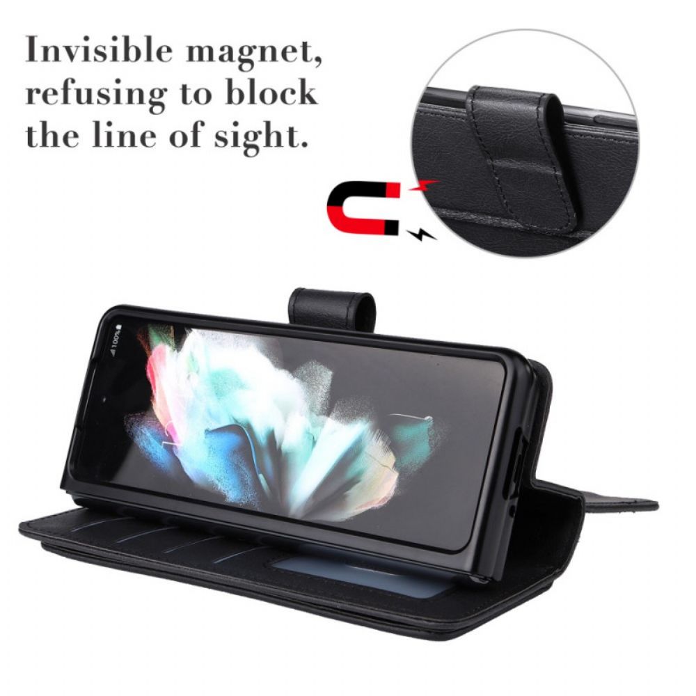 Lederhüllen Für Samsung Galaxy Z Fold 3 5G Multifunktionale Business-brieftasche