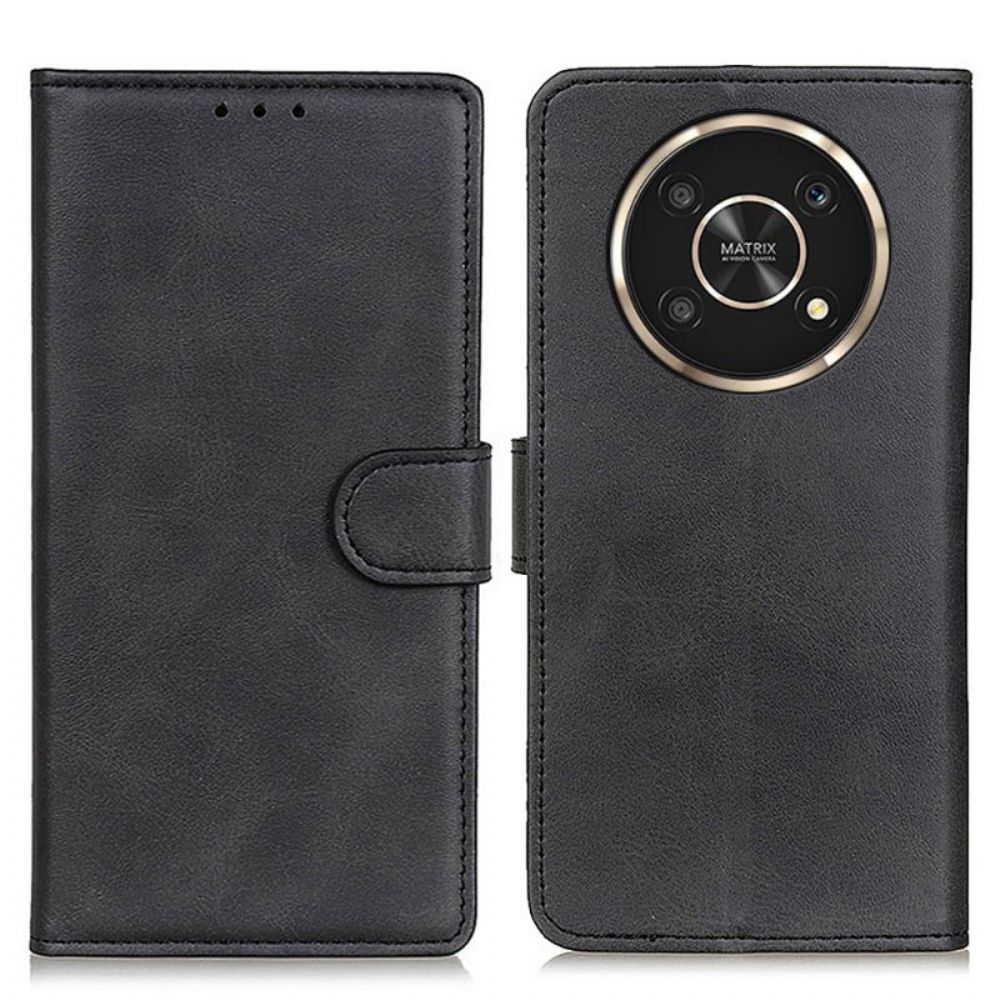 Flip Case Für Honor Magic 4 Lite 5G Retro-ledereffekt Matt