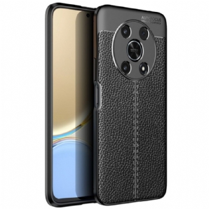 Hülle Für Honor Magic 4 Lite 5G Doppellinie Litschi-leder-effekt