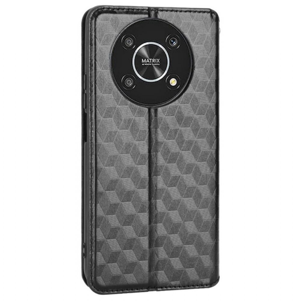 Schutzhülle Für Honor Magic 4 Lite 5G Flip Case Ledereffekt Mit 3d-textur