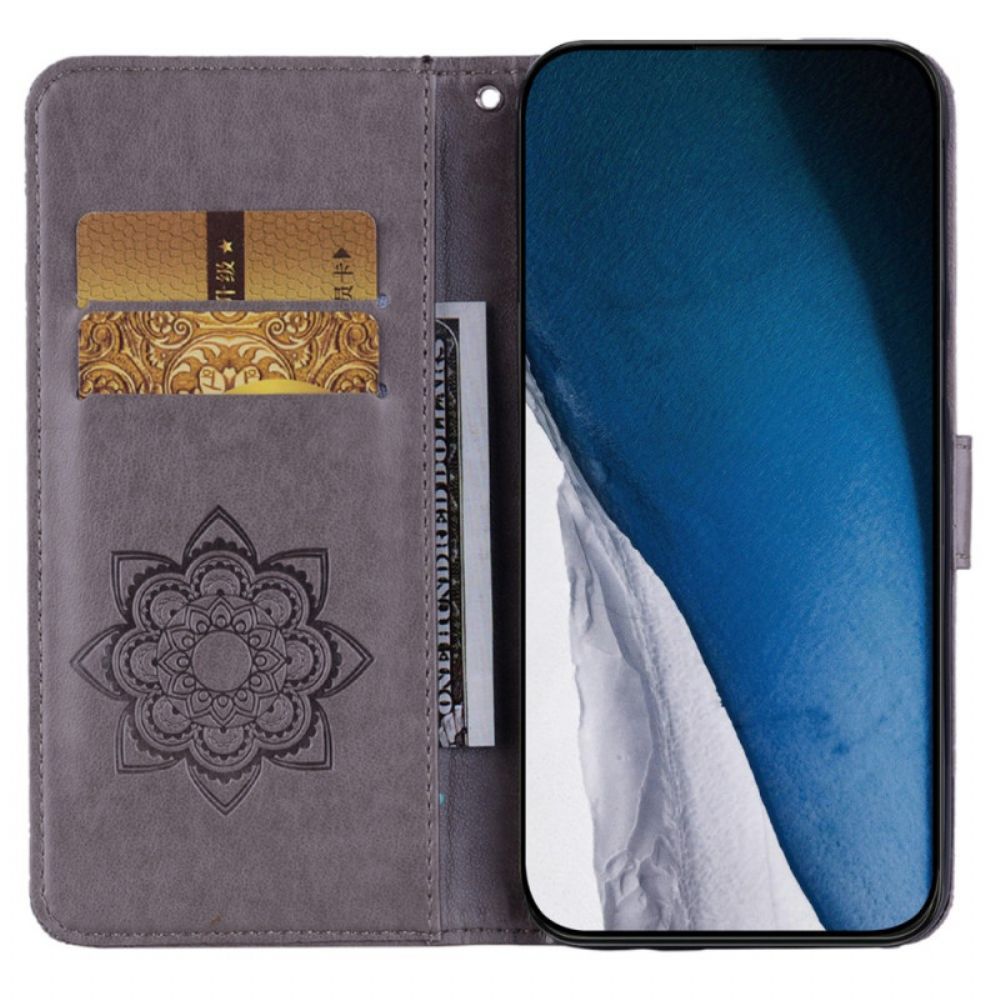 Lederhüllen Für Xiaomi Redmi Note 13 4g Eulenmuster Mit Riemen