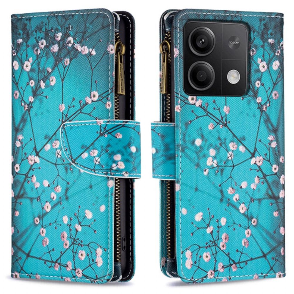 Lederhüllen Xiaomi Redmi Note 13 4g Pflaumenblüten-geldbörse
