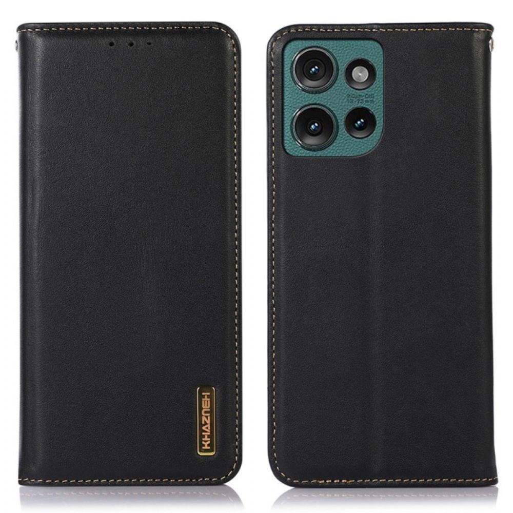 Flip Case Motorola Edge 50 Khazneh Echtes Leder