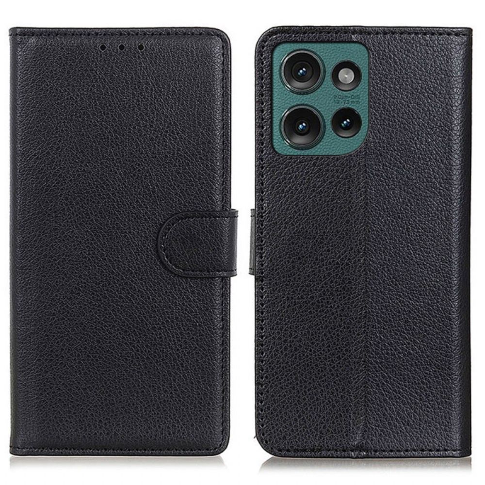 Lederhüllen Für Motorola Edge 50 Traditionelles Kunstleder