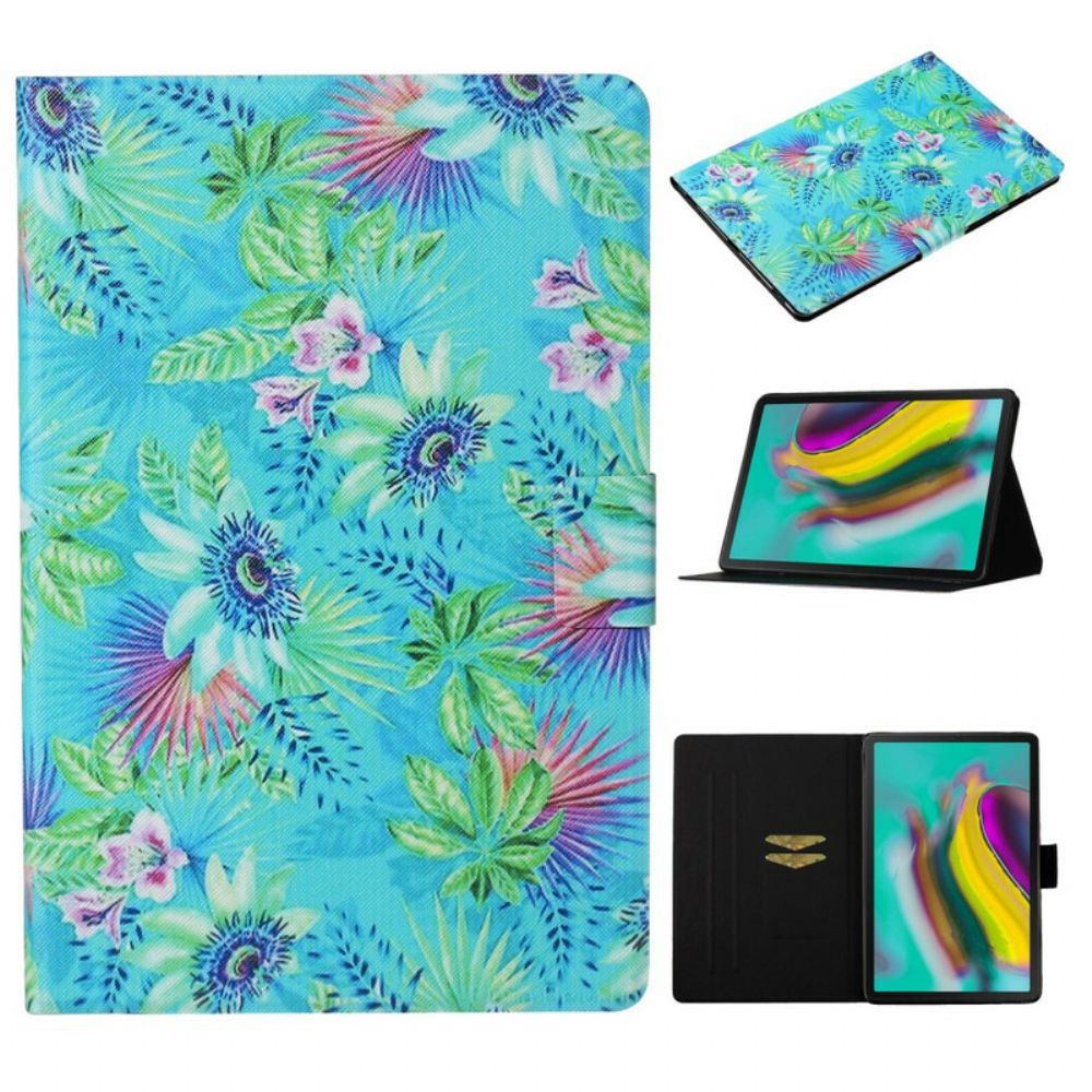 Flip Case Für Samsung Galaxy Tab S5e Blumen Und Blätter