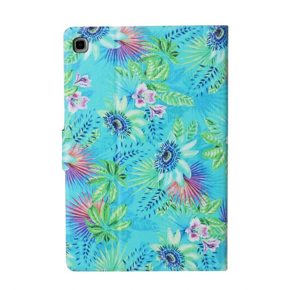 Flip Case Für Samsung Galaxy Tab S5e Blumen Und Blätter