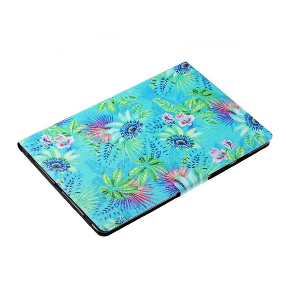 Flip Case Für Samsung Galaxy Tab S5e Blumen Und Blätter