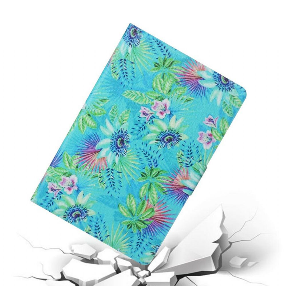 Flip Case Für Samsung Galaxy Tab S5e Blumen Und Blätter