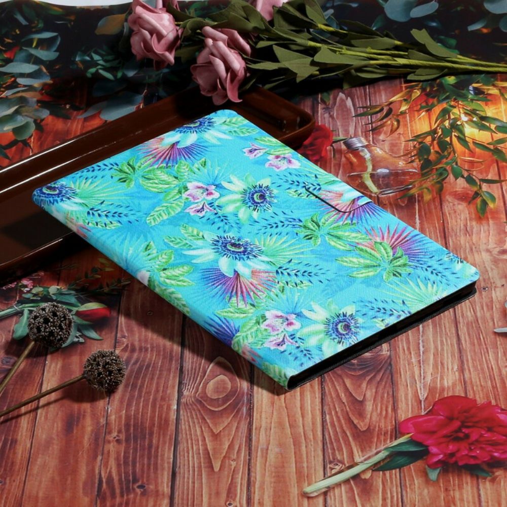 Flip Case Für Samsung Galaxy Tab S5e Blumen Und Blätter