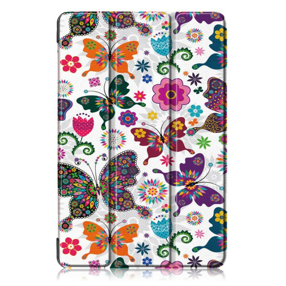 Schutzhülle Für Samsung Galaxy Tab S5e Verbesserte Schmetterlinge Und Blumen