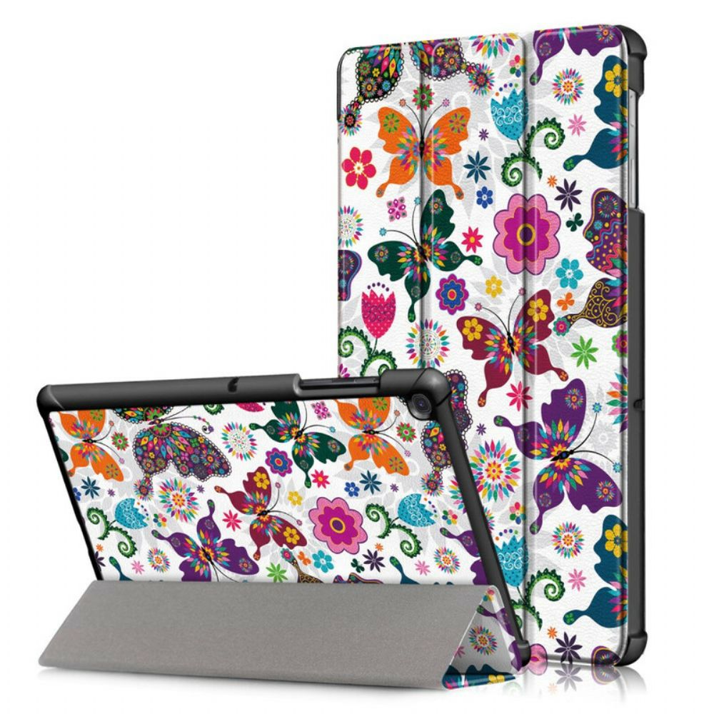 Schutzhülle Für Samsung Galaxy Tab S5e Verbesserte Schmetterlinge Und Blumen