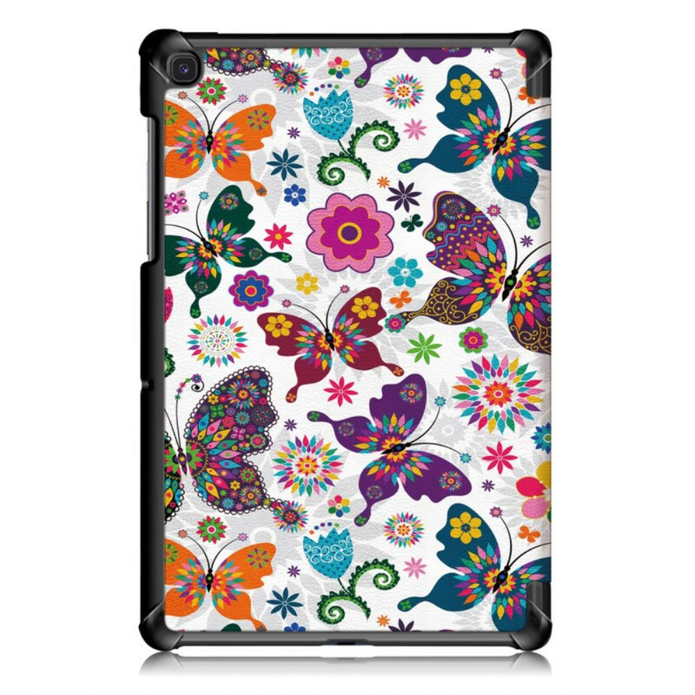 Schutzhülle Für Samsung Galaxy Tab S5e Verbesserte Schmetterlinge Und Blumen