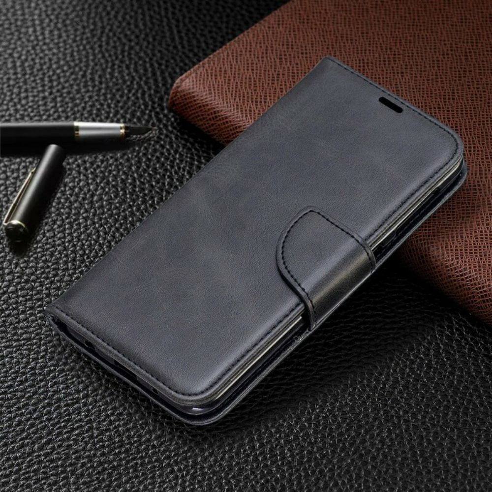Flip Case Für Samsung Galaxy A10 Designfarbe Ledereffekt